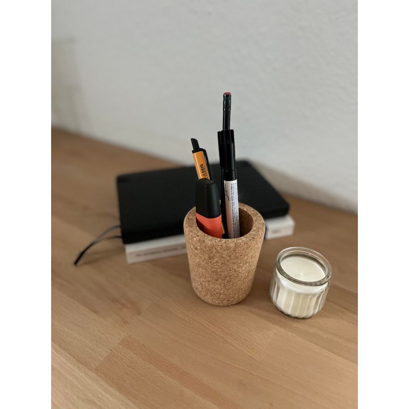 Cork Pen Holder | Pen Holder Made of Pressed Cork