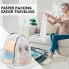 Henyall 10Pcs Drawstring Storage Bag,Foldable Clear Storage Bag,Waterproof Plastic Thickened