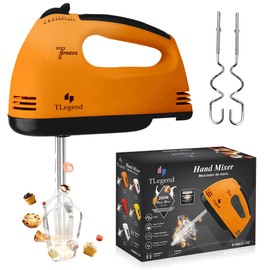 TechnoLegend Hand Mixer Electric Handheld – 7 Speed Ultra Power Electric Mixer Handheld (Orange)