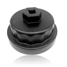 Oil Filter Cap Removal Tool Compatible with Toyota, Lexus, RAV4,Camry, Tundra, Highlander, Sienna-Heavy Duty Cup Oil Filter Cap Removal Socket for 2.5L to 5.7L with Cartridge Style Oil Filter Housings