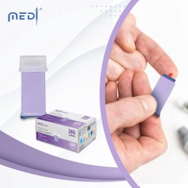 Medt Pressure Activated Safety Lancets 28G x 1.8mm, Gamma Ray Sterilized, Pack-100