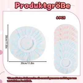 6 Stück Gärfolie Abdeckhauben für Lebensmittel – 30 cm (ca. 11,8 Zoll) – Reißfest für Backen, Fermentation & Küche, Versiegelt Lebensmittel frisch, Wiederverwendbar bei Gefrierboxen & Camping​