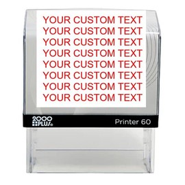 Custom Self-Inking Stamp - Up to 8 Lines - 5 Color Choices