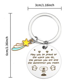 Qukiou Friendship Gifts for Women, Positive Gifts Keyrings, Birthday Gifts for Best Friend, Inspirational Gifts for Women, Bestie Bff Gifts for Birthday Christmas Graduation | May You Be Proud of