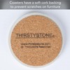 Thirstystone posavasos para bebida, monograma letra A, O, 4 piezas,