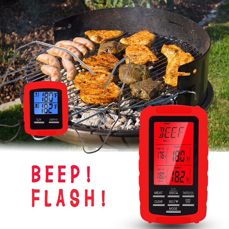 DollaTek Wireless Digital Meat Thermometer Remotely Monitored Food Temperature Measuring