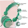 TEHAUX Adorable Dinosaur Rhinestone Headphones with Mic Headset for Boys