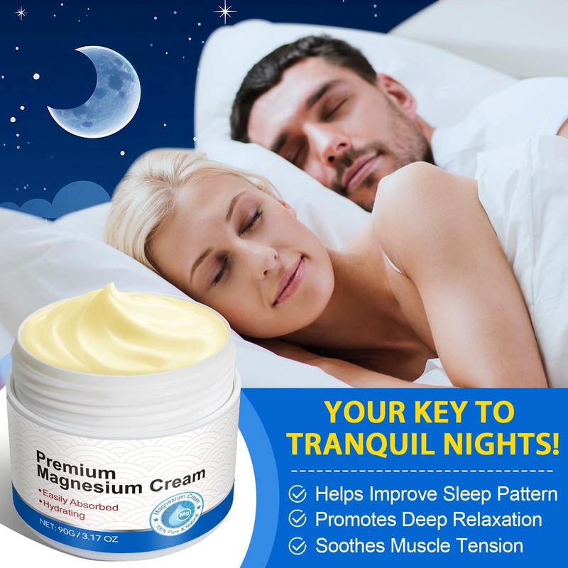 2Pack Magnesium Cream, Highly Concentrated Magnesium for Leg, Muscle, Joint