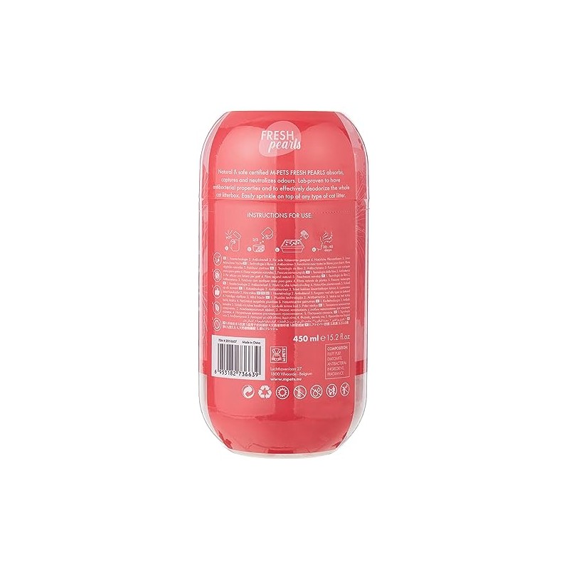 M-Pets Fresh Pearls Natural Cat Litter Deodoriser 450 ml, Floral