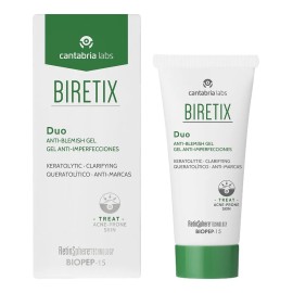 Biretix Dúo Gel 30ml Acne Facial Anti Puntos Negros Tipo De Piel Grasa