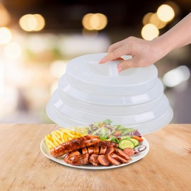 Microwave Splatter Cover, 10 inch Collapsible Silicone Microwave Food Cover, Dishwasher Safe, BPA Free, Microwave Plate Cover.