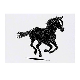 'Horse Running ' Temporary Tattoo - Water Resistant, Skin-Safe, Non-Toxic Transfer (TO00081075)