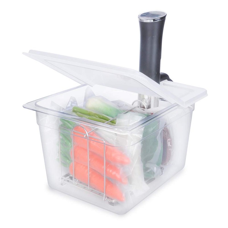 EVERIE Sous Vide Container 12 Qt with Collapsible Hinged Lid
