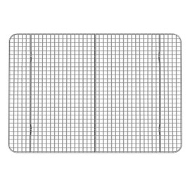 Hamilton Housewares Stainless Steel Cooling Rack - Heavy Duty and Oven Safe, Good for Cooling, Baking and Roasting - Fits Half Sheet Pans - Perfect for Cookies, Cakes & More (12" x 17")