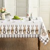 Horaldaily Easter Tablecloth 60×120 Inch Rectangular, Spring Carrots Bunny Washable