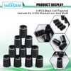 MUXSAM 10pcs .335 Black Golf Tapered Ferrules Compatible for Irons