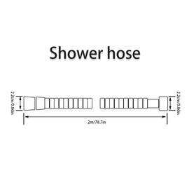 ValueHall Shower Hose Shower Head Hose Extra Long Shower Hose Stainless Steel Replacement Shower Hose with Brass Fittings V7052A