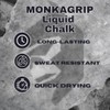 MonkaGrip Liquid Chalk – Long-Lasting, Sweat-Resistant Grip for Weightlifting, Climbing,