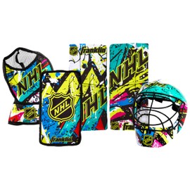 Franklin Sports Mini Hockey Goalie Pads - Youth Knee and Mini Hockey Goalie Gear and Equipment - Mini Hockey Goalie Set