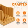 UTOPPI Bread Slicer for Homemade Bread, Foldable Bamboo Cutter with