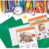 Better Office Products 2 Pocket Glossy Laminated Green Paper Folders,