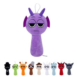 Sprunki Plush Toys for Kids, Incredibox Sprunki Merch Plushies Animal Doll, Cute Soft Stuffed Sprunki Mini Figures Game for Gift Party Decoration