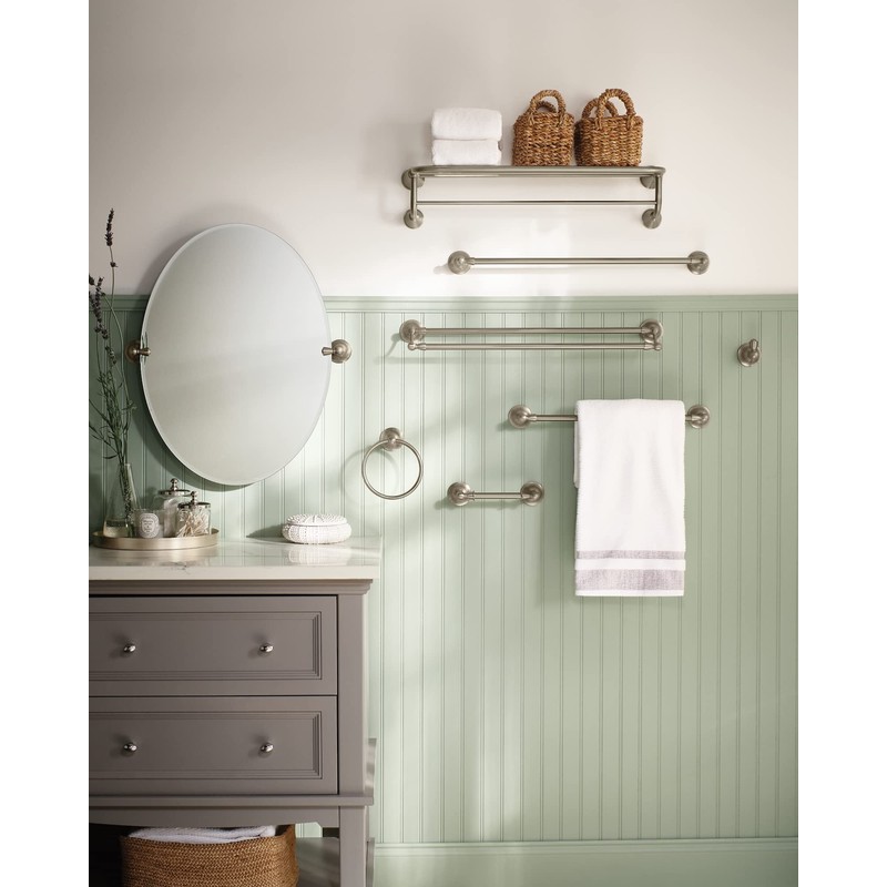 Moen DN6803BN Sage Single Robe Hook, Brushed Nickel