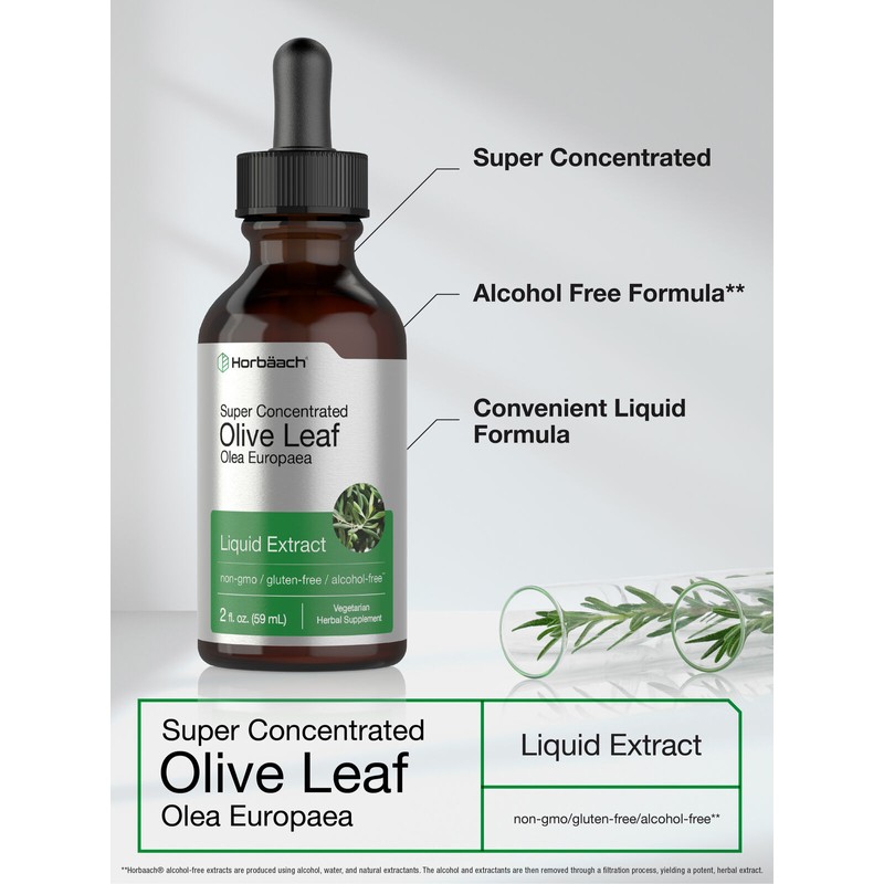 Horbäach Olive Leaf Extract Liquid | 2 fl oz |