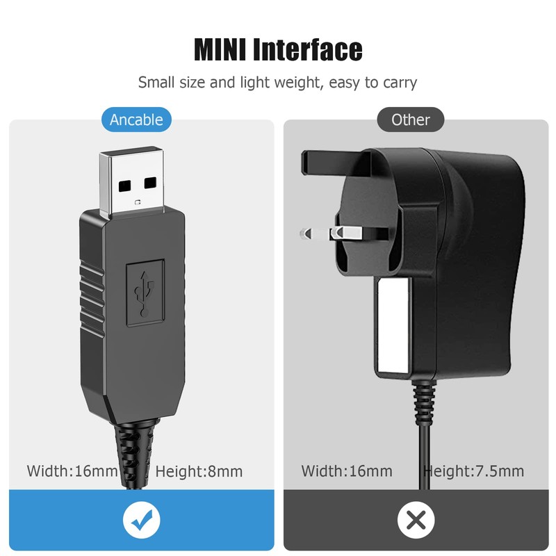 Replacement Charger for Wahl Shaver 2 Pack, Ancable Charging Cable