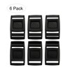 EesTeck 6 Pack 25mm Release Buckles Plastic Center Release Buckle