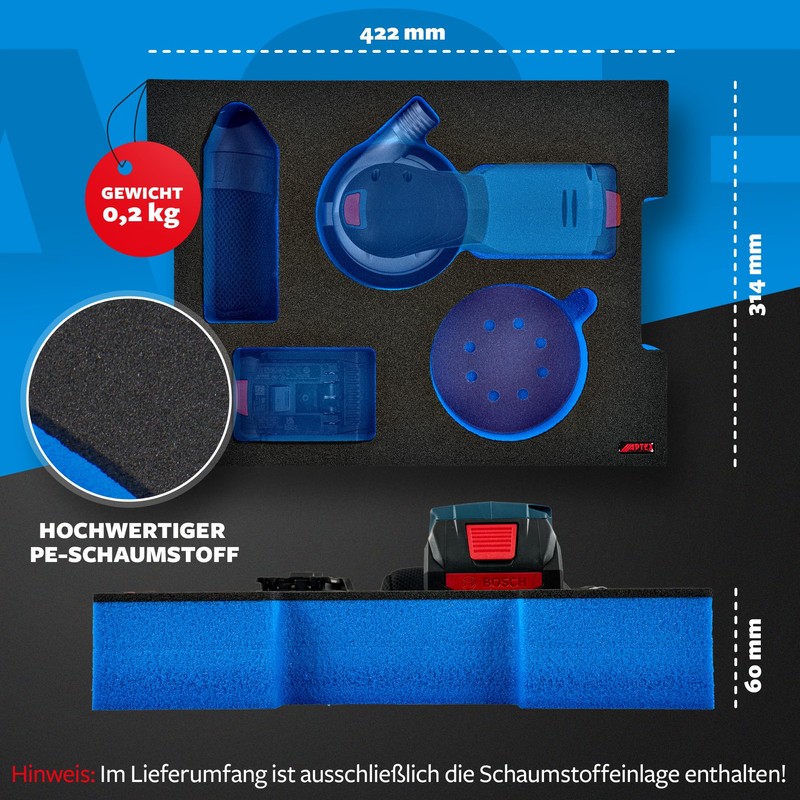 APTEX Foam Insert Suitable for Bosch Cordless Random Orbital Sander