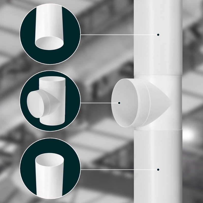 KOTARBAU® Connector T-piece for ventilation systems, diameter 125 mm, made