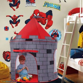 LimitlessFunN Kids Knight Castle Play Tent Bonus Star Lights & Carrying Case for Boys & Girls, Indoor & Outdoor