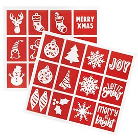 Scorch Maker - Christmas Stencil Kit, Stencil Vinyl, Christmas or Holiday Designs, Woodburning Stencils and Patterns, Pre-Cut and Pre-Weeded, Stencils for Crafts, Wood, Cardboard, Ornaments, and More