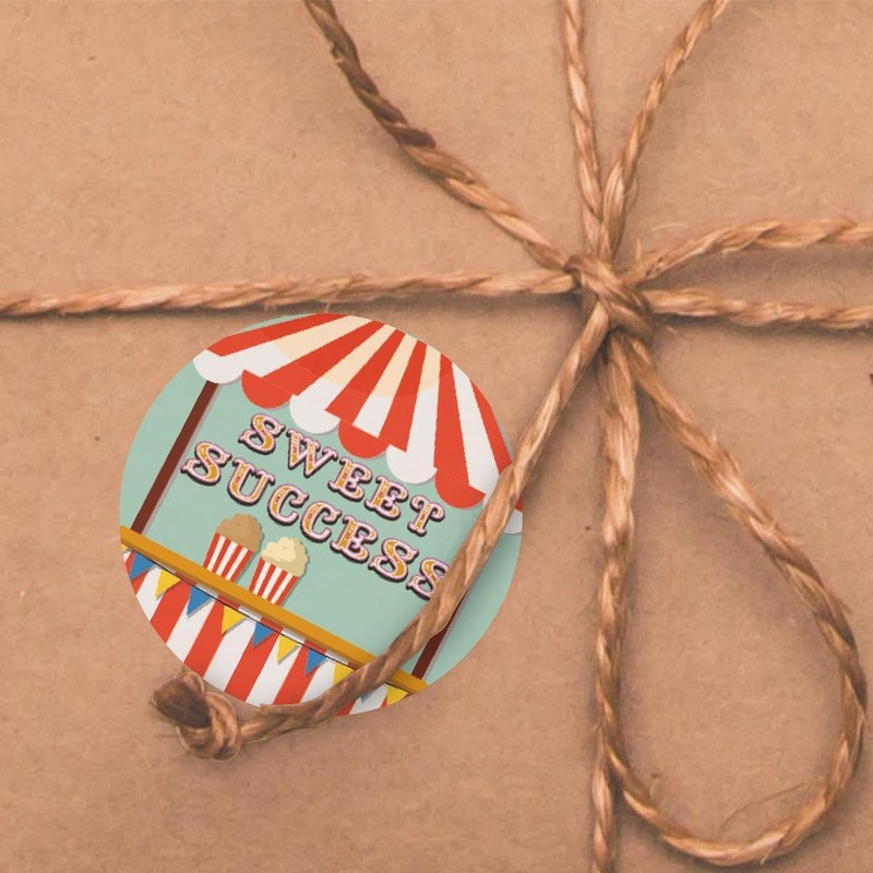 120 Popcorn Fairground 30mm Scented Reward Stickers for Teachers, Parents