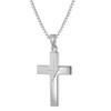 trendor Silver Gents Necklace with Cross Pendant 63607