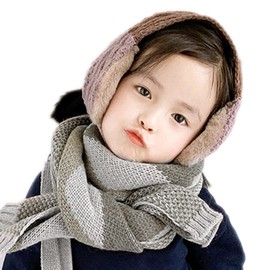 Sodom & Gomorrah Fluffy Earmuffs for Kids, Babies, Children, Knit, Earmuffs, Earmuffs, Yarn, mave pink