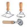Ravioli Maker Stamp Cutter with Roller Wheel Set, Pasta Maker