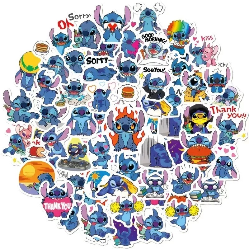 Lilo Y Stitch 50 Calcomanias Stickers Película Contra Agua