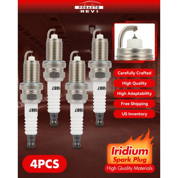 Revi_Proauto Set of 4 Iridium Spark Plugs For 2007-2008&2010