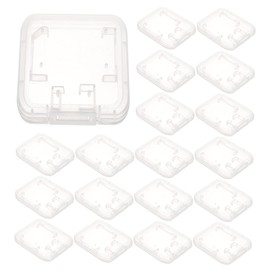 TEHAUX 24pcs Transparent Memory Card Storage Cases Card Organizers with Protective Design for Safe Storage and Easy Access for Travel and Home Use
