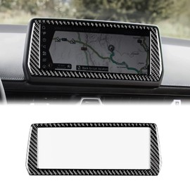 KUNGKIC for Toyota Supra GR A90 A91 MK5 2019-2022,Real Carbon Fiber Accessory Decoration Interior Trim Car Center Control Navigation Screen Panel Sticker,Black