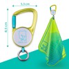 back zip Keenon Sports Microfibre Towel with Carabiner Roll -