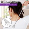 JIANGZHIB Pack of 6 Extendable Stainless Steel Back Scratchers, Telescopic,