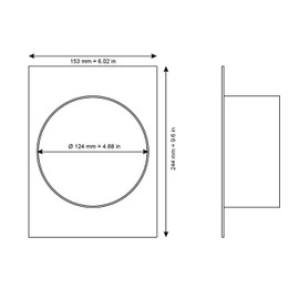 H&C VENT Diameter 125 mm Plastic PVC Duct Connector Flange, Straight Pipe Flange for HVAC Heating Cooling Ventilation System Duct Pipe Adapter