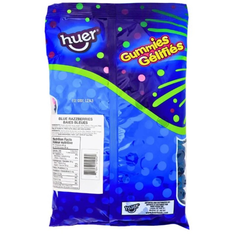 Huer Bulk Blue Razzberries Gummies, 1kg/35.3 oz