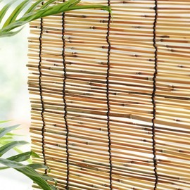 Premium Natural Material Reed & Bamboo Blind for Windows & Entrance Doors - Extra Large 150cm/176cm (176x180) x 1 pc