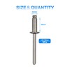 BESTYCHAO Pack of 50 304 Stainless Steel Blind Rivets (4.8