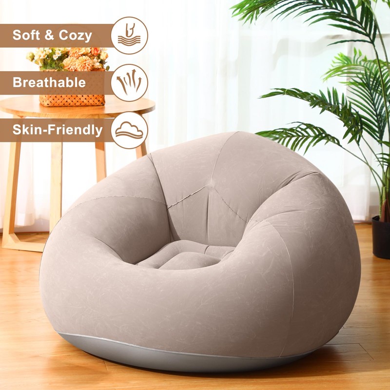 Realspring 6 Pcs Bean Bag Chairs for Adults Inflatable Chairs
