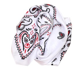 FAIRYGATE Seidenschal Damen Schal Weiß Seidentuch 70x70 cm große quadratische Schals für Frauen Seide Retro Quadrat Druck Kopftuch Mädchen Bandana Halstuch Haarschmuck DA2220